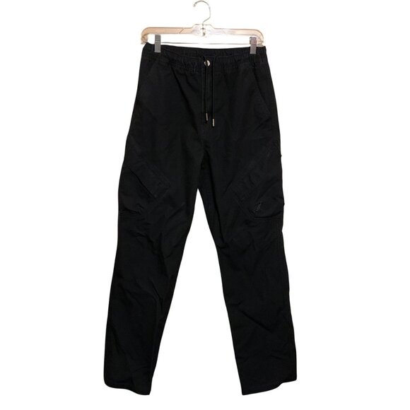 Nike Jordan Women's Pants Black Flight Cargo Cotton Pockets Size P/CH Sporty - Picture 1 of 14
